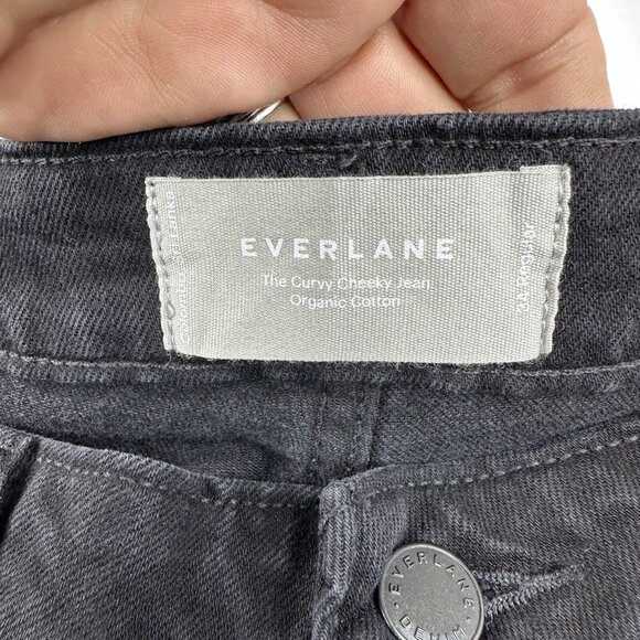 Everlane Women's NWT Black The Curvy Cheeky Hi-Rise Minimalist Jean W34/L28 - Picture 7 of 14